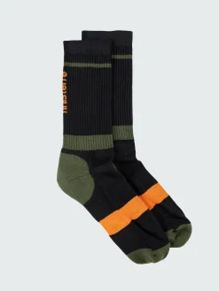 Hot Finisterre Adventure Sock Raven/Khaki/Orange