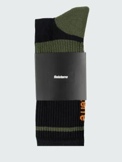 Hot Finisterre Adventure Sock Raven/Khaki/Orange