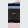 Clearance Finisterre Classic Wool Striped Sock BlueHaze/Navy/PinkSmoke