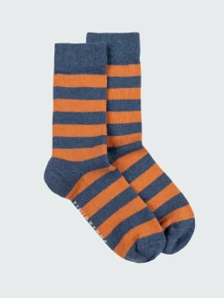 Flash Sale Finisterre Classic Wool Striped Sock RedRust/CoastalFjord