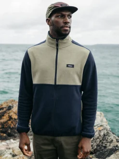 Online Finisterre Men's Axiom Full Zip Fleece WillowGreen/Navy/Olive
