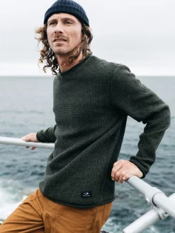 Cheap Finisterre Men's Barents Sweater Olive