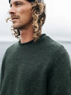 Cheap Finisterre Men's Barents Sweater Olive