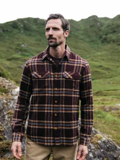 Online Finisterre Men's Beardsmore Shirt BlackCherryCheck
