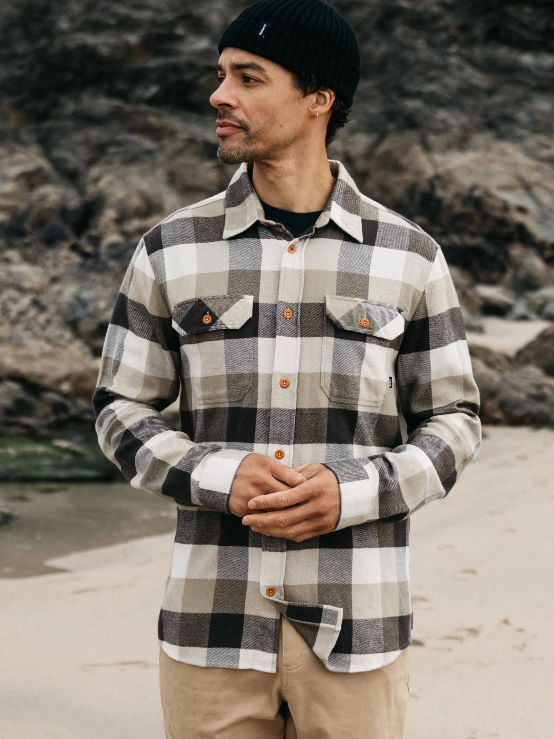 Cheap Finisterre Men's Beardsmore Shirt WillowGreenCheck