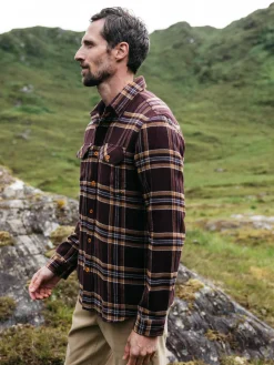 Online Finisterre Men's Beardsmore Shirt BlackCherryCheck