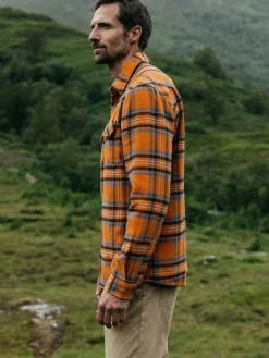 New Finisterre Men's Beardsmore Shirt HarvestGoldCheck