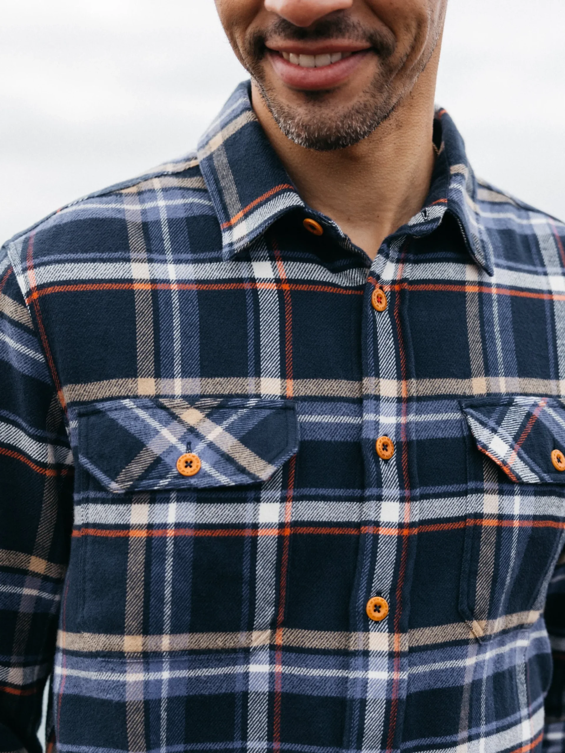New Finisterre Men's Beardsmore Shirt CoastalFjordCheck
