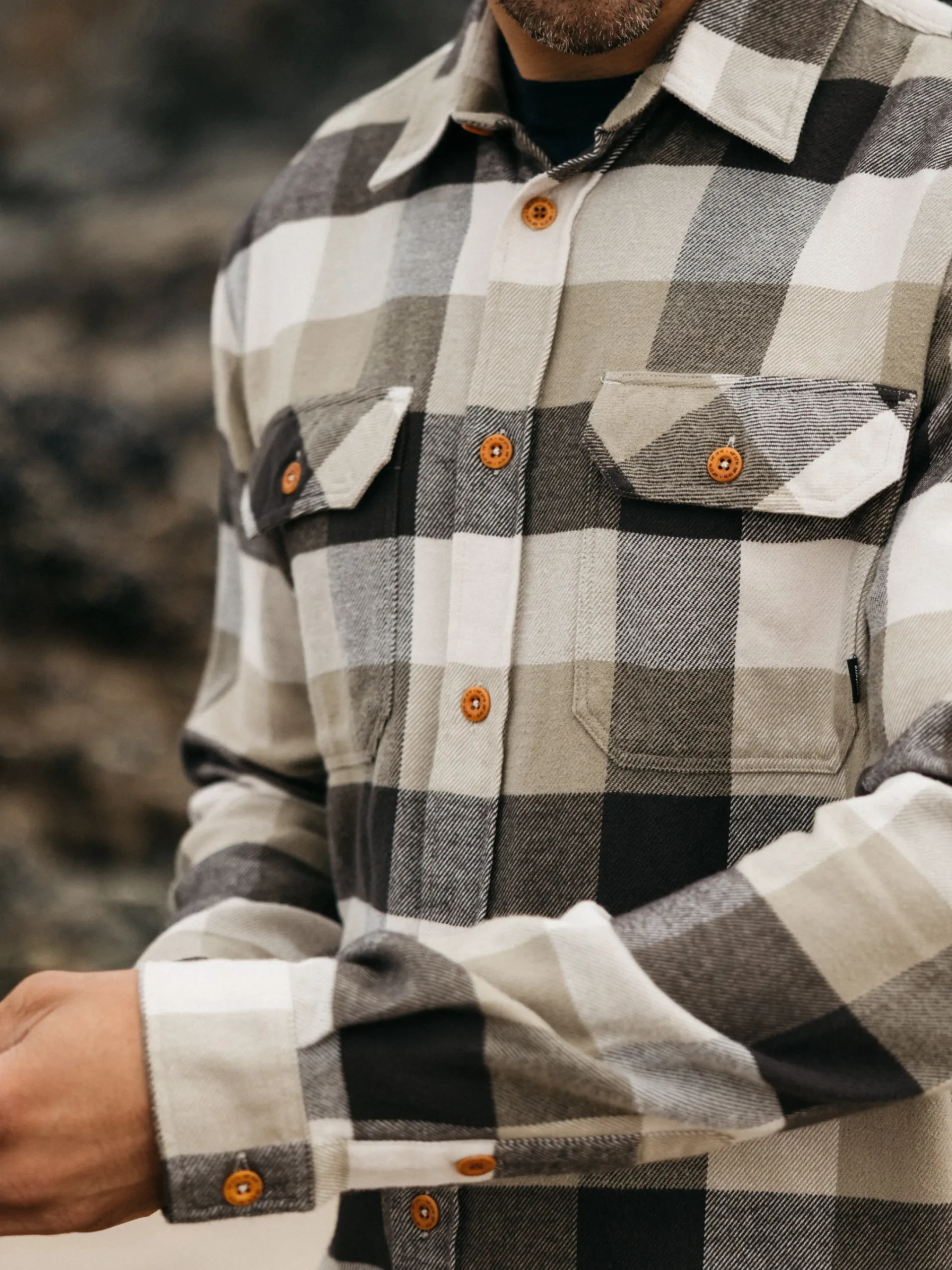 Cheap Finisterre Men's Beardsmore Shirt WillowGreenCheck