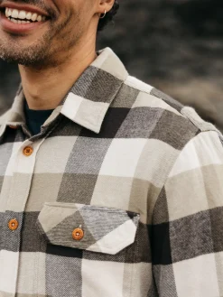 Cheap Finisterre Men's Beardsmore Shirt WillowGreenCheck