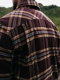 Online Finisterre Men's Beardsmore Shirt BlackCherryCheck