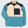 Best Finisterre Men's Bolster 1/4 Zip Fleece OceanStorm/Oatmeal