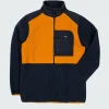 New Finisterre Men's Bolster 1/4 Zip Fleece Navy/HarvestGold