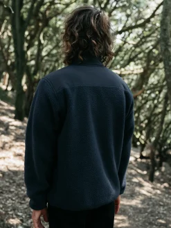New Finisterre Men's Bolster 1/4 Zip Fleece Navy/HarvestGold