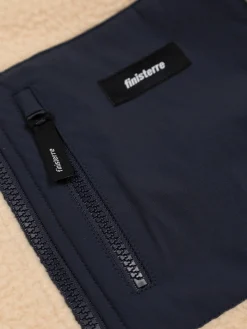 Best Finisterre Men's Bolster 1/4 Zip Fleece OceanStorm/Oatmeal