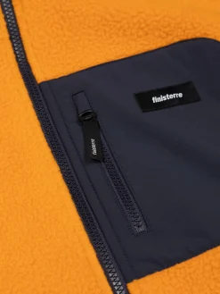 New Finisterre Men's Bolster 1/4 Zip Fleece Navy/HarvestGold
