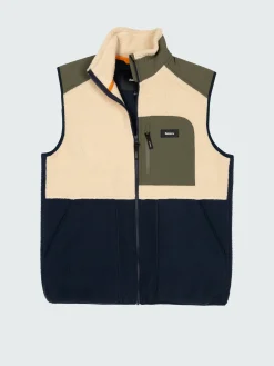 Store Finisterre Men's Bolster Fleece Vest Oatmeal/Navy