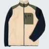New Finisterre Men's Bolster Full Zip Fleece Oatmeal/Navy