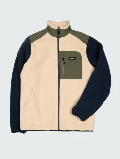 New Finisterre Men's Bolster Full Zip Fleece Oatmeal/Navy