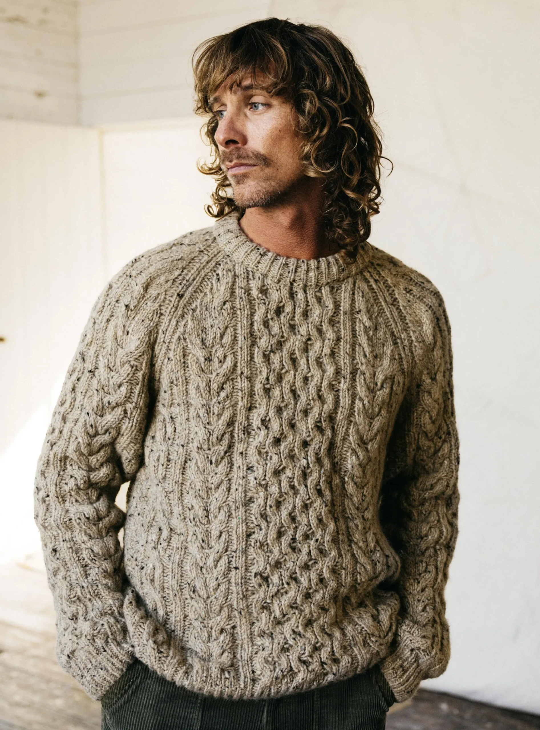Best Sale Finisterre Men's Cabet Sweater Oatmeal