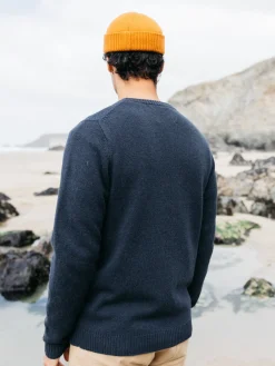 Cheap Finisterre Men's Cavan Pocket Knit Sweater Navy