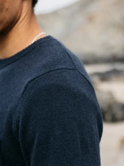 Cheap Finisterre Men's Cavan Pocket Knit Sweater Navy