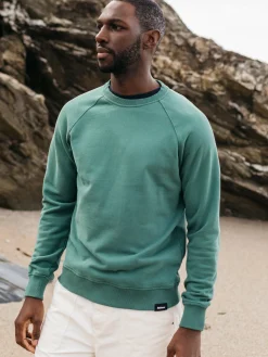 Shop Finisterre Men's Coho Sweatshirt PineShadow