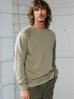 Best Sale Finisterre Men's Coho Sweatshirt WillowGreen