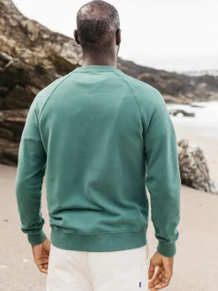 Shop Finisterre Men's Coho Sweatshirt PineShadow