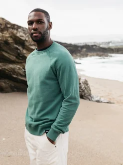 Shop Finisterre Men's Coho Sweatshirt PineShadow
