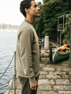 Best Sale Finisterre Men's Coho Sweatshirt WillowGreen