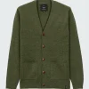 Outlet Finisterre Men's Columba Cardigan Olive