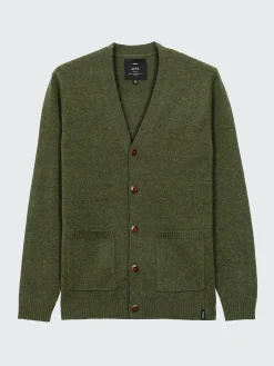 Outlet Finisterre Men's Columba Cardigan Olive