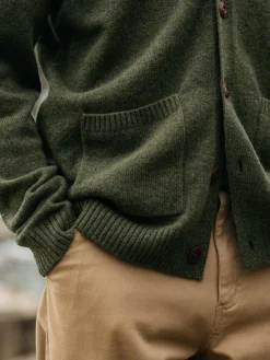 Outlet Finisterre Men's Columba Cardigan Olive