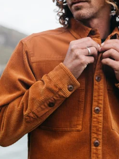 Shop Finisterre Men's Cordium Shirt Sable
