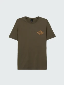 Clearance Finisterre Men's Diamond Logo T-Shirt Olive