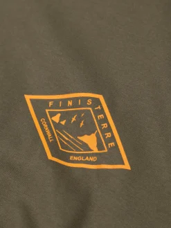 Clearance Finisterre Men's Diamond Logo T-Shirt Olive