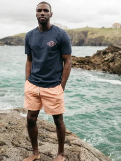 Best Finisterre Men's Diamond Logo T-Shirt Navy