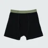 Best Finisterre Men's Eddy 2.0 Merino Wool Boxers Black/Olive