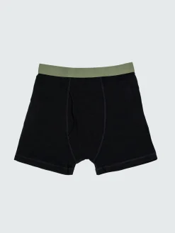 Best Finisterre Men's Eddy 2.0 Merino Wool Boxers Black/Olive