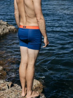 Outlet Finisterre Men's Eddy 2.0 Merino Wool Boxers Atlantic/Flame