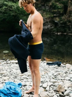 Fashion Finisterre Men's Eddy 2.0 Merino Wool Boxers Navy/Manuka