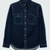 Hot Finisterre Men's Eddystone Denim Shirt WashedDenim