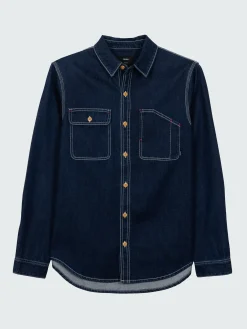 Hot Finisterre Men's Eddystone Denim Shirt WashedDenim