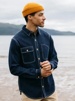 Hot Finisterre Men's Eddystone Denim Shirt WashedDenim