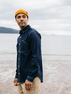 Hot Finisterre Men's Eddystone Denim Shirt WashedDenim