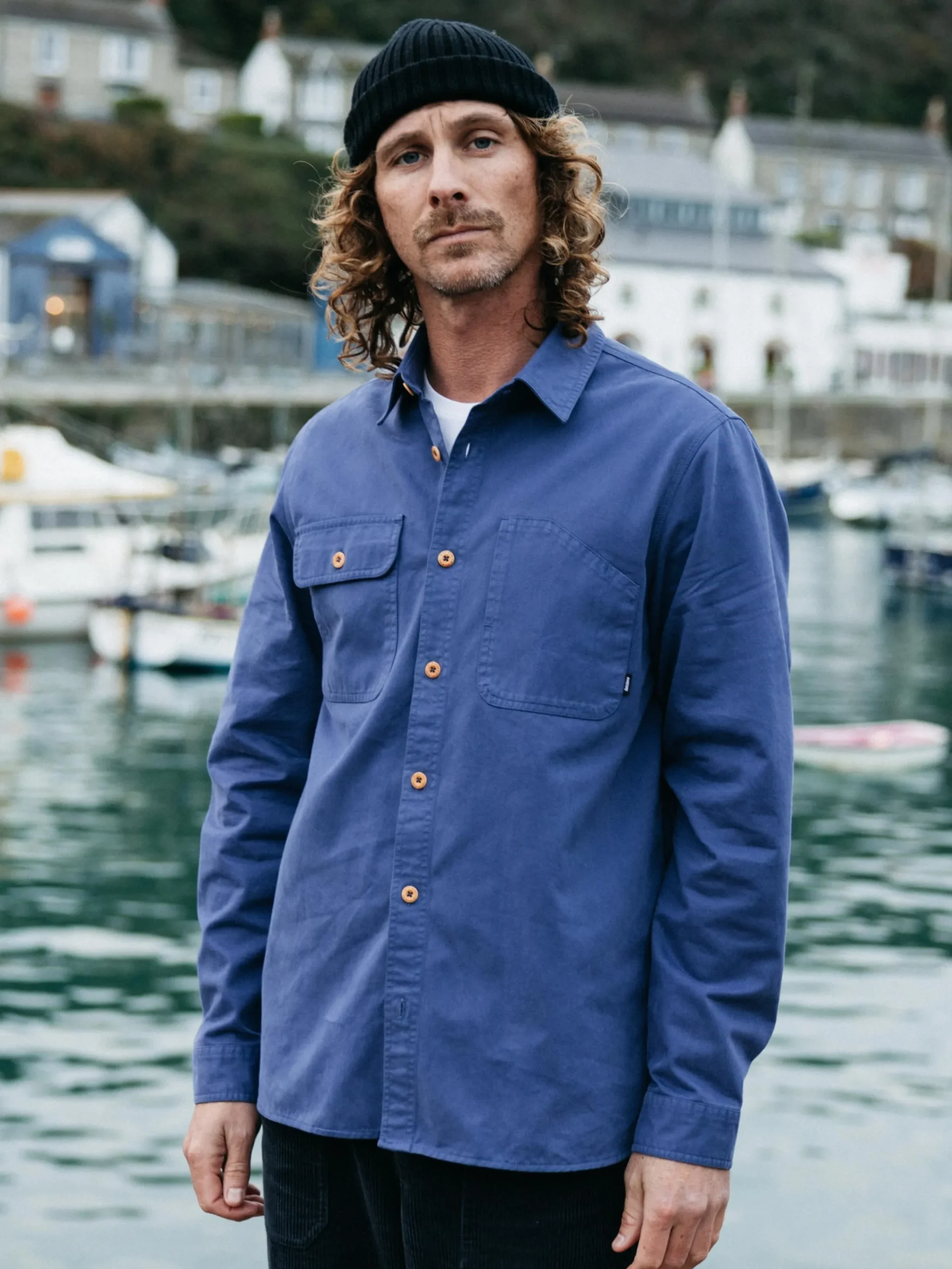 Fashion Finisterre Men's Eddystone Shirt Midnight