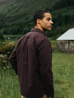 New Finisterre Men's Eddystone Shirt BlackCherry