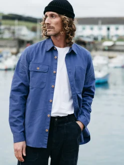 Fashion Finisterre Men's Eddystone Shirt Midnight
