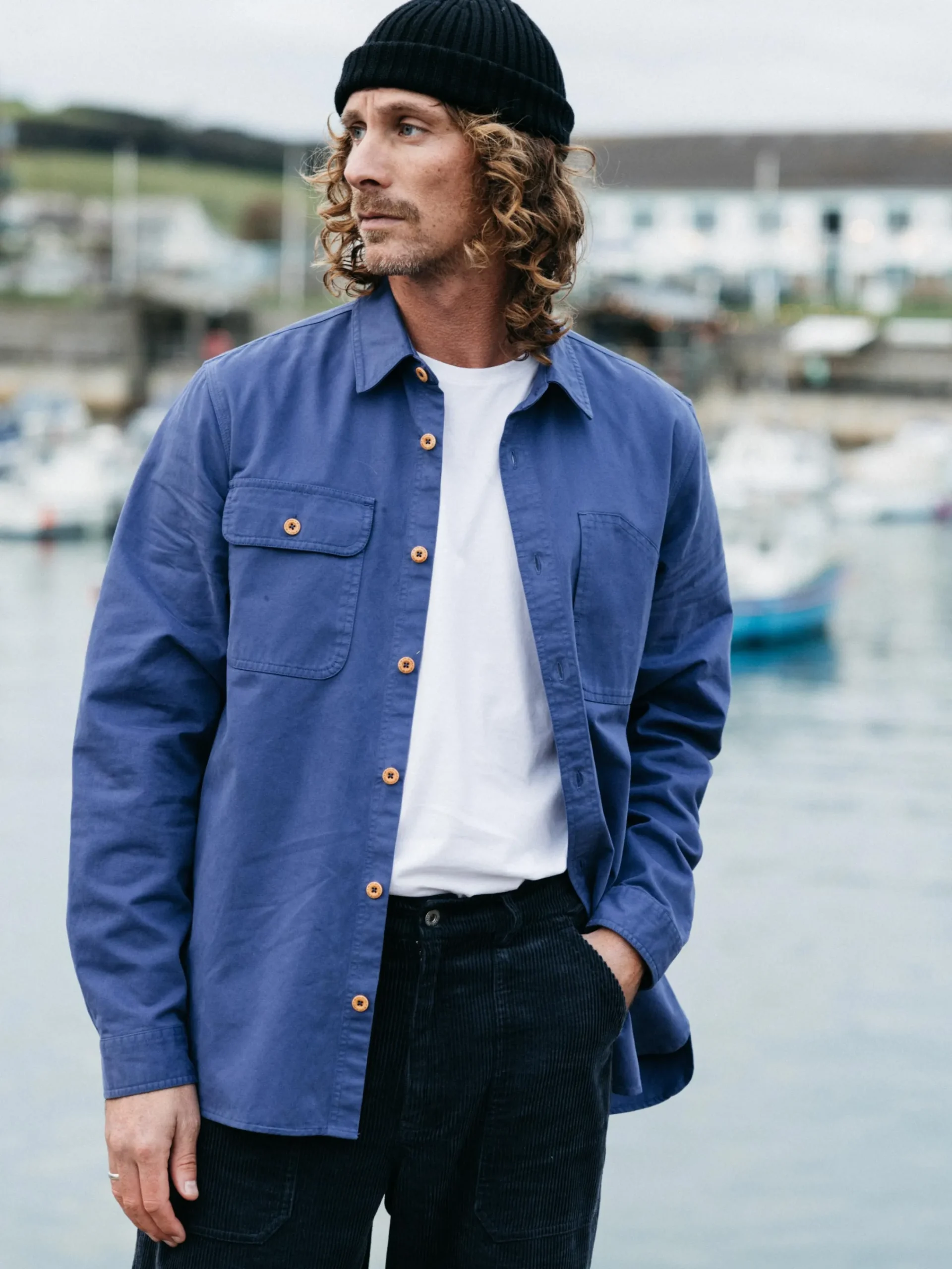 Fashion Finisterre Men's Eddystone Shirt Midnight